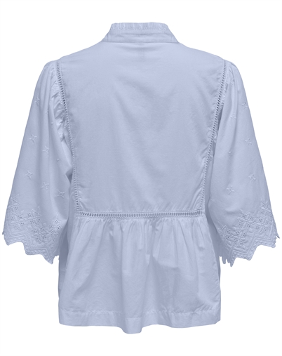 JDY - JDYMaya Embroidery Bluse - Halogen Blue